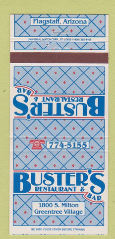 Matchbook Cover - Buster's Restaurant Bar Flagstaff AZ 30 Strike
