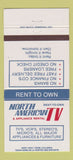 Matchbook Cover - North American TV Peterborough Oshawa Barrie ON 30 Strike