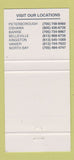 Matchbook Cover - North American TV Peterborough Oshawa Barrie ON 30 Strike