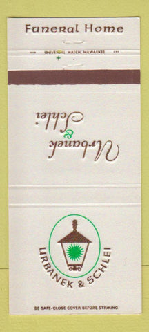 Matchbook Cover - Urbanek & Schlei Funeral Home Manitowoc WI 30 Strike