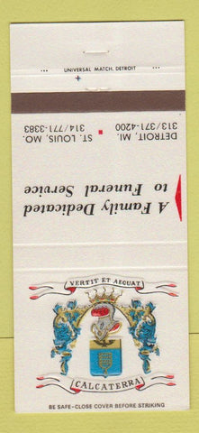 Matchbook Cover - Calcaterra Funeral Home Detroit MI St Louis MO 30 Strike