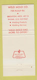 Matchbook Cover - Weld Mold Company Brighton MI 30 Strike