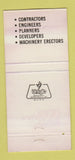 Matchbook Cover - Wergin Contractors Milwaukee? WI 30 Strike