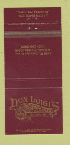 Matchbook Cover - Don Luigi's Ristorante Orlando FL WEAR 30 Strike