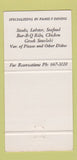 Matchbook Cover - Dion Ysos Restaurant Winnipeg MB 30 Strike