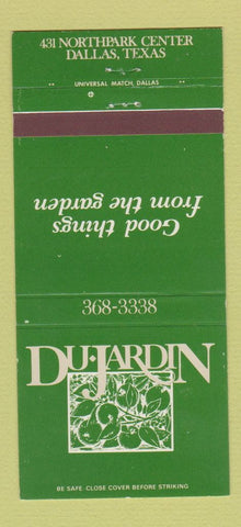 Matchbook Cover - Du Jardin Restaurant Dallas TX 30 Strike
