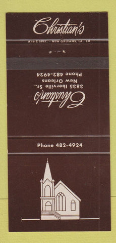Matchbook Cover - Christian's New Orleans LA 30 Strike