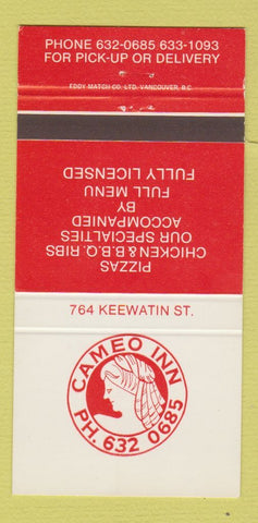 Matchbook Cover - Cameo Inn Pizza Winnipeg MB 30 Strike