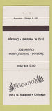 Matchbook Cover - Fricano's Restaurant Italian seafood Chicago IL #2 30 Strike
