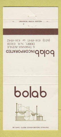 Matchbook Cover - Bolab Derry NH lab equipment 30 Strike