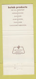 Matchbook Cover - Bolab Derry NH lab equipment 30 Strike