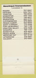 Matchbook Cover - Bearing and Transmission Regina Estevan Yorkton SK 30 Strike