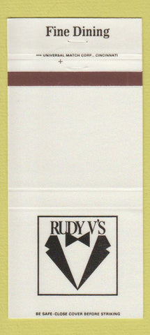 Matchbook Cover - Rudy V's Restaurant Holiday Inn Cincinnati OH 30 Strike