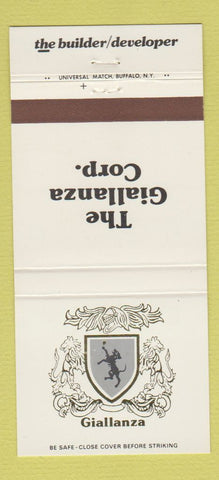 Matchbook Cover - Giallanza Builder Developer Depew NY 30 Strike