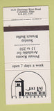 Matchbook Cover - Jai Lai Prime Rib Restaurant Columbus OH 30 Strike