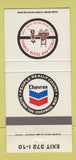 Matchbook Cover - Chevron oil gas Circle Bar Truck Corral Ozona TX 30 Strike