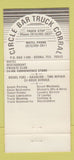 Matchbook Cover - Chevron oil gas Circle Bar Truck Corral Ozona TX 30 Strike