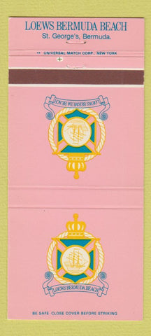 Matchbook Cover - Loews Bermuda Beach St George's Bermuda 30 Strike