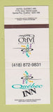 Matchbook Cover - Quebec Inn Hotel Sainte Foy QC 30 Strike