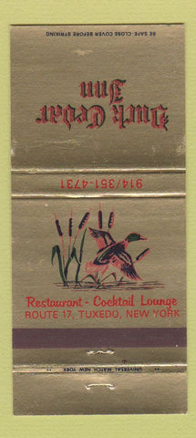 Matchbook Cover - Duck Cedar Inn Tuxedo NY restaurant 30 Strike