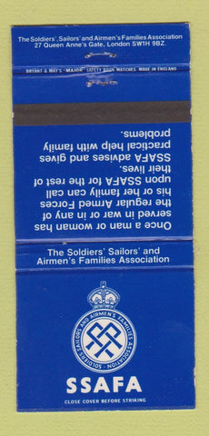 Matchbook Cover - Soldiers' Sailors' Airmen's Association London UK 30 Strike