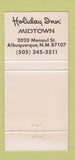 Matchbook Cover - Sandia Springs Restaurant Holiday Inn Albuquerque NM 30 Strike