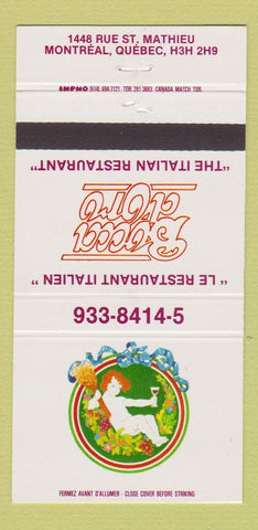 Matchbook Cover - Bocca D'Oro Italian Restaurant Montreal QC 30 Strike
