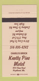 Matchbook Cover - Knotty Pine Motel Hazelwood MO 30 Strike