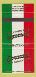 Matchbook Cover - Ermando's Italian Restaurant Deerfield IL 30 Strike