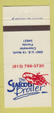 Matchbook Cover - Seafood Broiler Clearwater FL 30 Strike