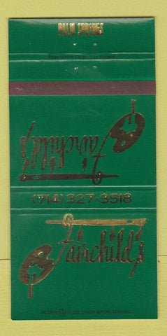 Matchbook Cover - Fairchild's Palm Springs CA Golf 30 Strike