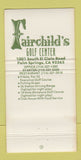 Matchbook Cover - Fairchild's Palm Springs CA Golf 30 Strike