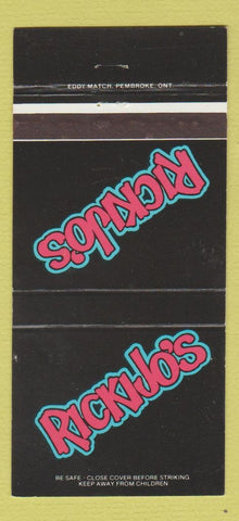 Matchbook Cover - Ricki Jo's 30 Strike