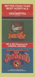 Matchbook Cover - Joe Kool's Restaurant London ON 30 Strike
