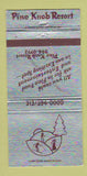 Matchbook Cover - Pine Knob Resort  30 Strike