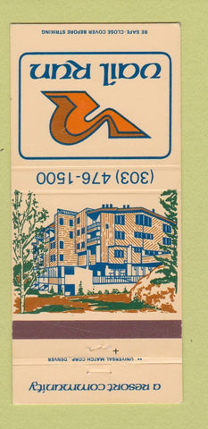 Matchbook Cover - Vain Run Resort Vail Colorado 30 Strike