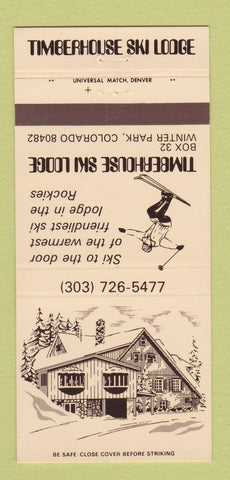 Matchbook Cover - Timberhouse Ski Lodge Winter Park Colorado skiing 30 Strike