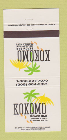 Matchbook Cover - Kokomo Beach Bar Holiday Isle Florida Keys FL 30 Strike