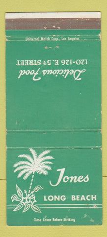 Matchbook Cover - Jones Restaurant Long Beach CA WEAR 30 Strike