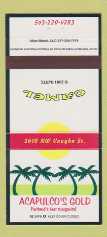 Matchbook Cover - Acapulco's Gold Portland OR Camel Cigarettes 30 Strike