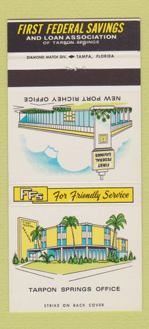 Matchbook Cover - First Federal Savings Loan Tarpon Springs FL 30 Strike