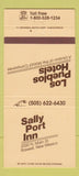 Matchbook Cover - Sally Port Inn Roswell NM Los Pueblos Hotels 30 Strike
