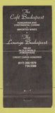Matchbook Cover - Cafe Budapest Boston MA WEAR 30 Strike