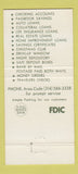 Matchbook Cover - State Bank of DeSoto MO 30 Strike