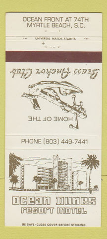 Matchbook Cover - Ocean Dunes Resort Motel Myrtle Beach SC 30 Strike
