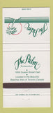 Matchbook Cover - The Palm Restaurant Toronto ON 30 Strike