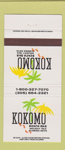 Matchbook Cover - Kokomo Beach Bar Holiday Isle Florida Keys FL 30 Strike