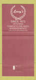 Matchbook Cover - Leavy's Funeral Home 30 Strike