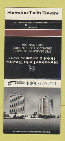 Matchbook Cover - Shearton Twin Towers Hotel Orlando FL 30 Strike