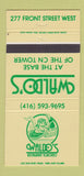 Matchbook Cover - Waldo's Restaurant Toronto ON 30 Strike